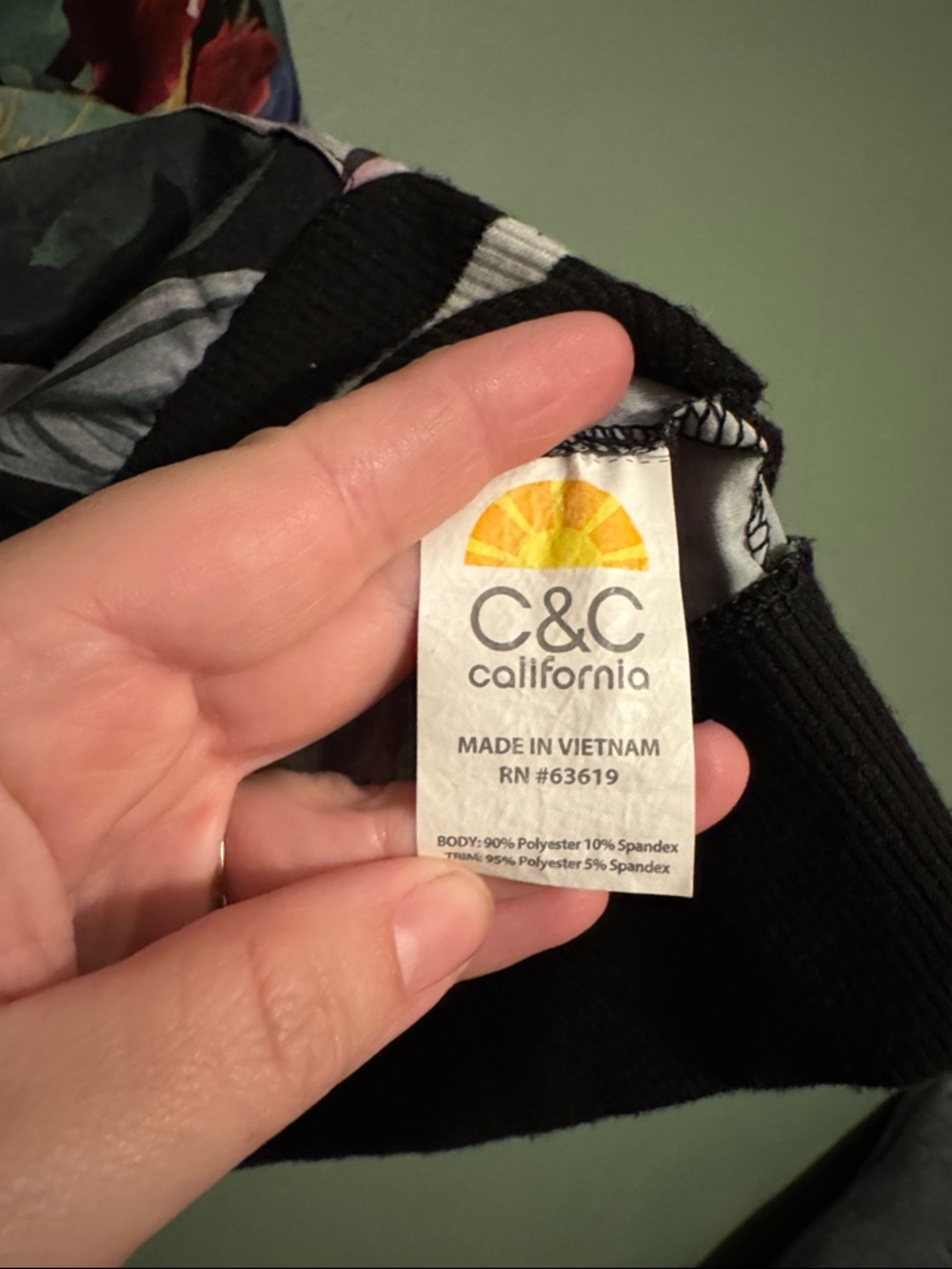 C&C California Tropical Floral Print Bomber Jacket -matching pants other listing - Picture 5 of 6